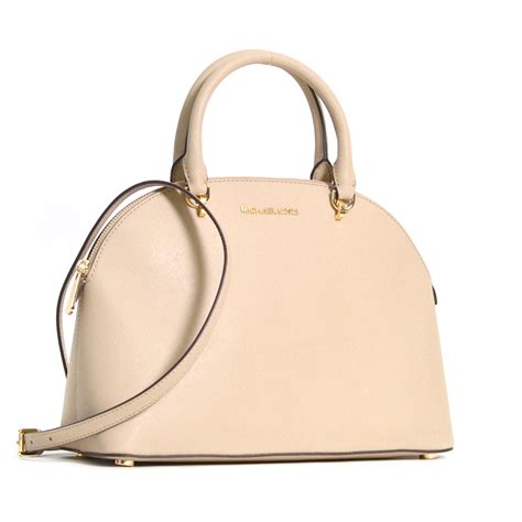 michael kors large dome satchel bisque|Michael Kors emmy handbags.